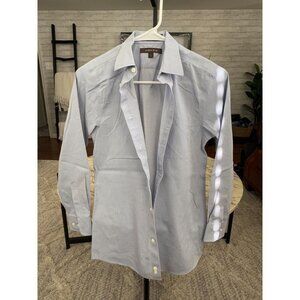 Nordstrom Smart Care Wrinkle Free Gray Button Down Dress Shirt Mens Size 12